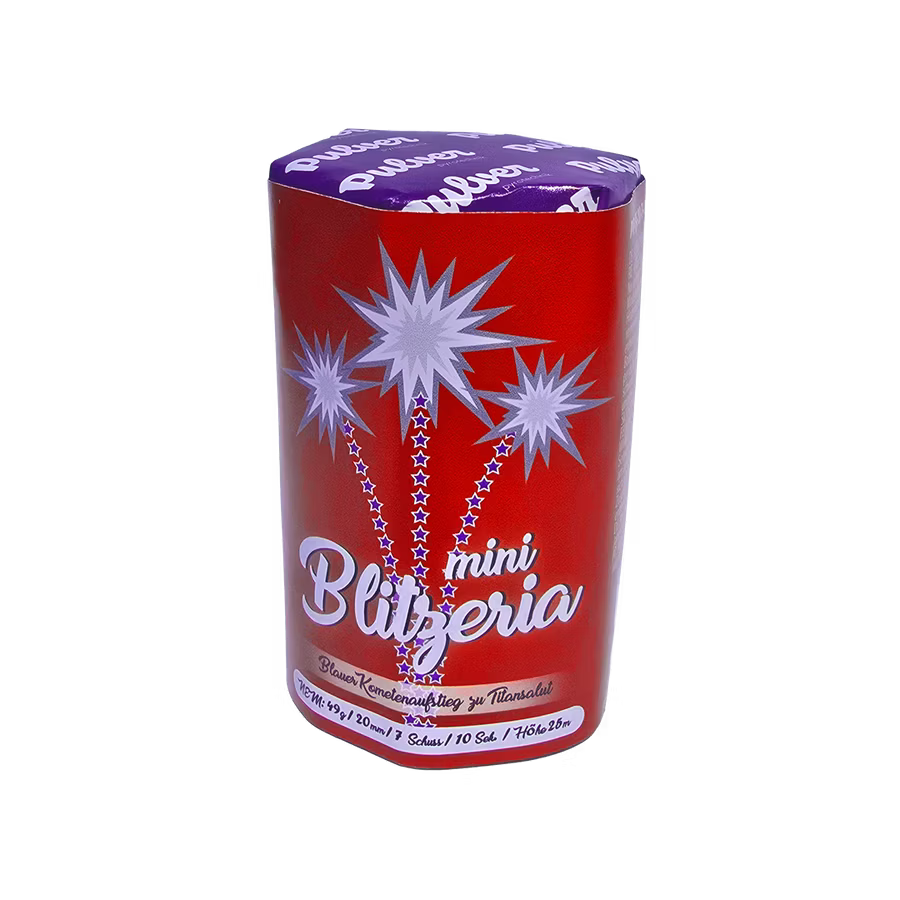 Mini Blitzeria 7 Schuss Salutfeuerwerksbatterie