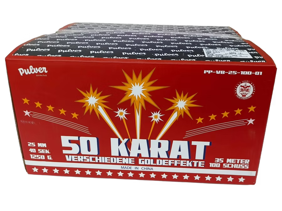 50 Karat 100 Schuss Verbundfeuerwerk