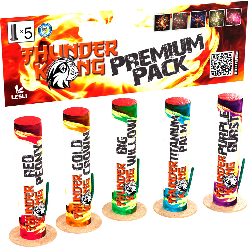 Thunder Kong Premium Pack (5 Effektbombenrohre)